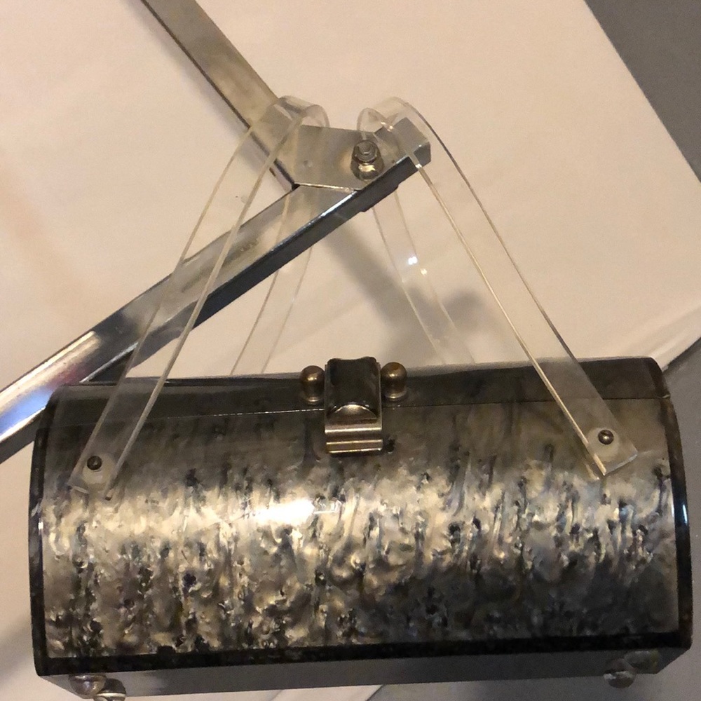 Vintage Lucite hand held bag